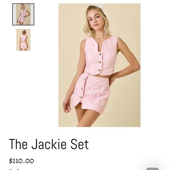 Pink skirt set - Picture 2 of 3